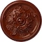 Ekena Millwork Katheryn Ceiling Medallion (Fits Canopies up to 2 1/8"), Hand-Painted Firebrick, 14 1/2"OD x 2 3/4"P CM14KTFIF - alternate 1